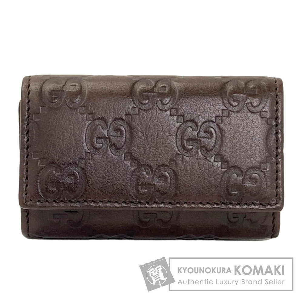 Gucci GG Signature Guccissima Key Case Wallet Leather